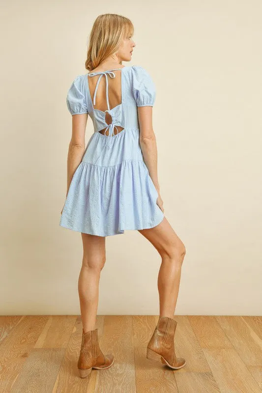 Sky Cotton Mini Dress