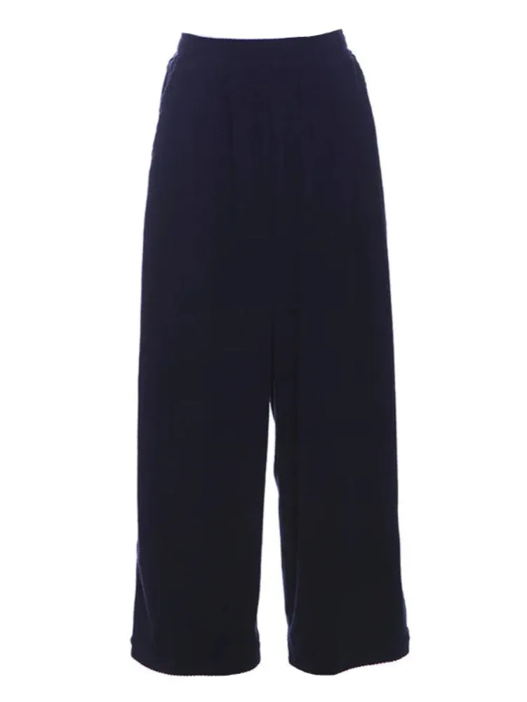 Solid Color Corduroy Loose Pants