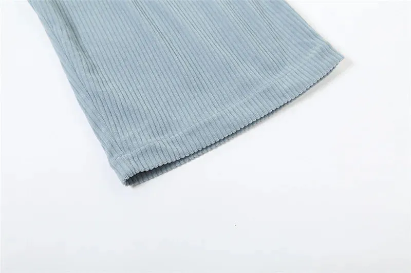 Solid Color Corduroy Loose Pants
