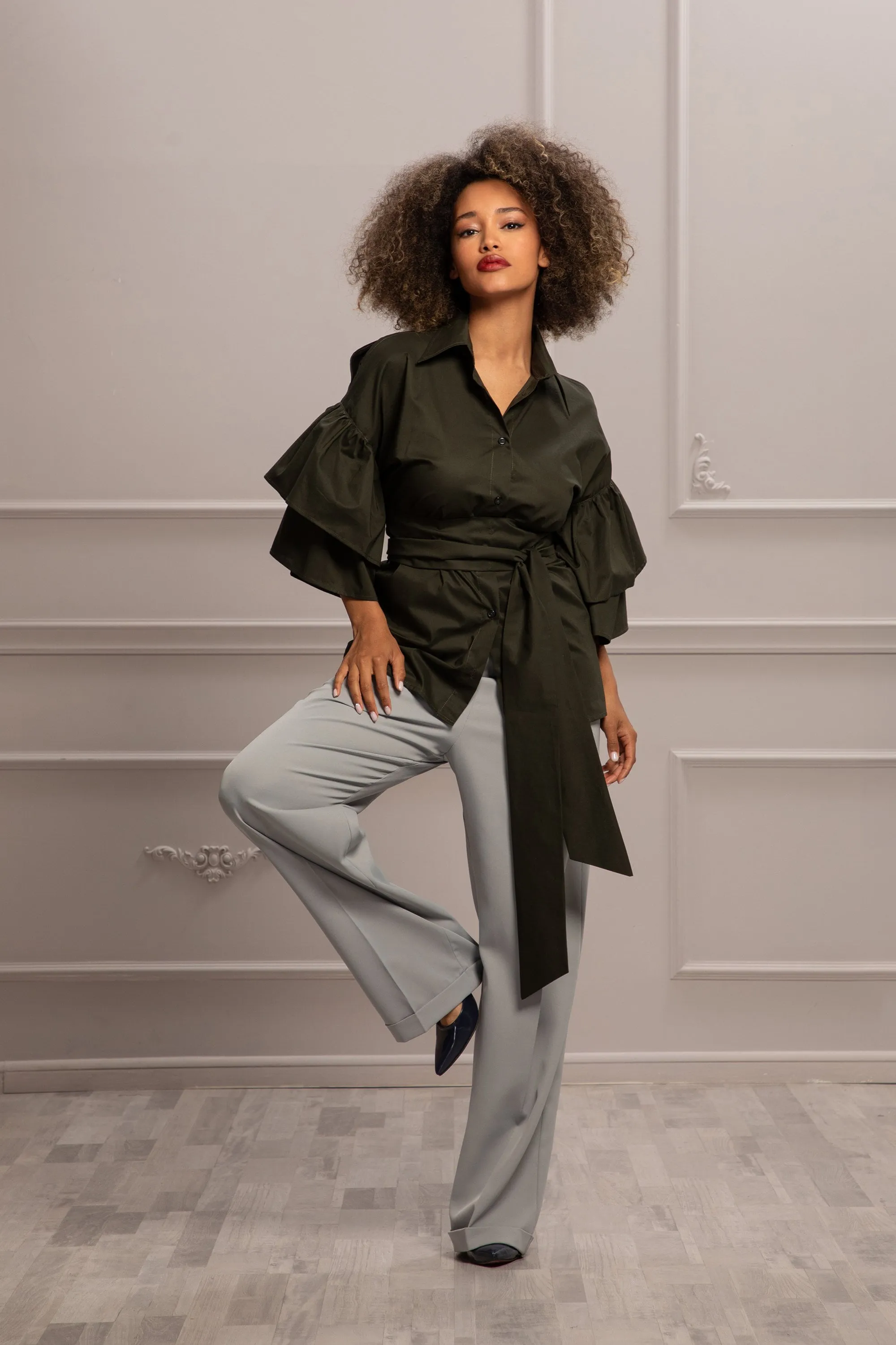 STRAIGHT ELASTICATED PANTS