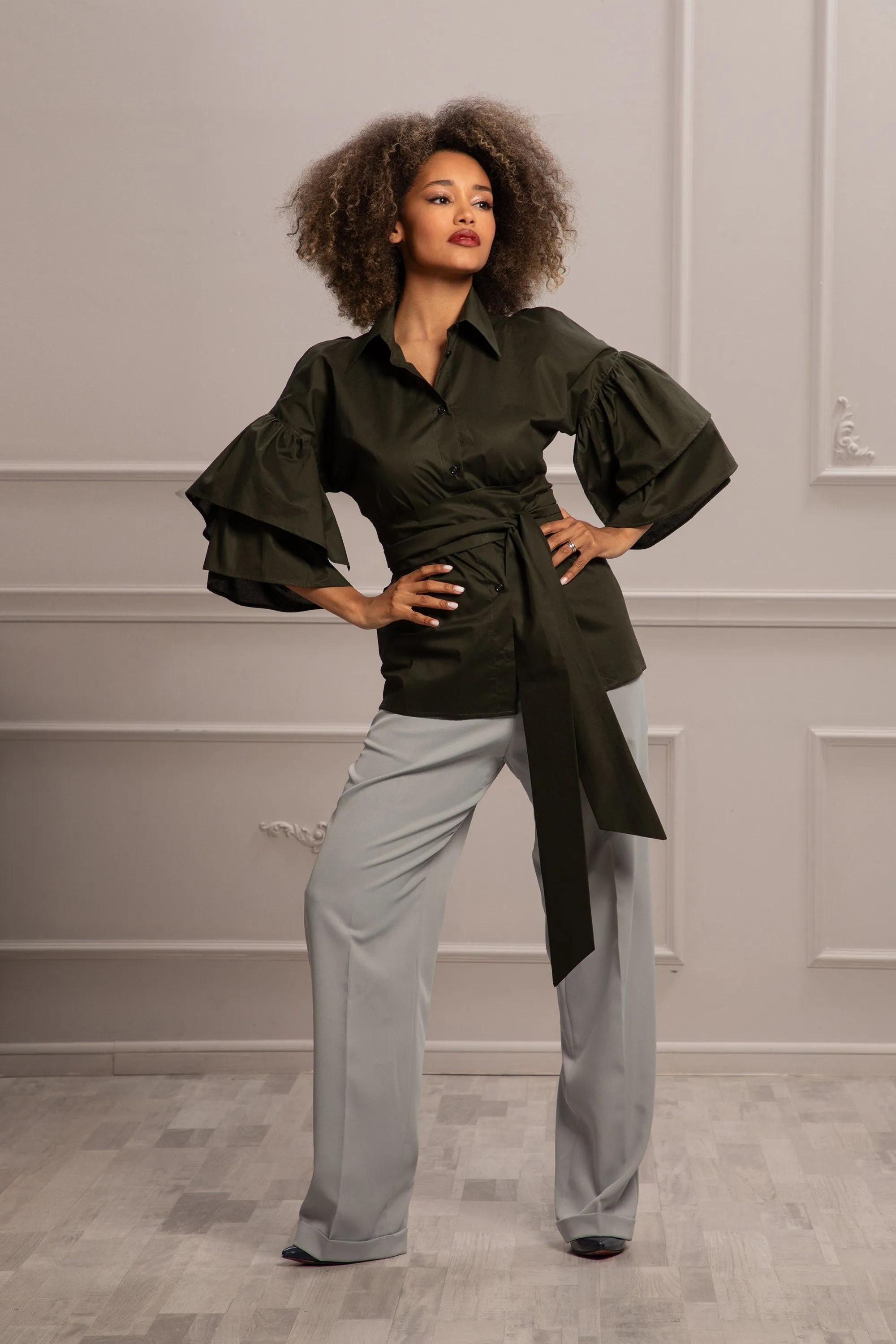 STRAIGHT ELASTICATED PANTS