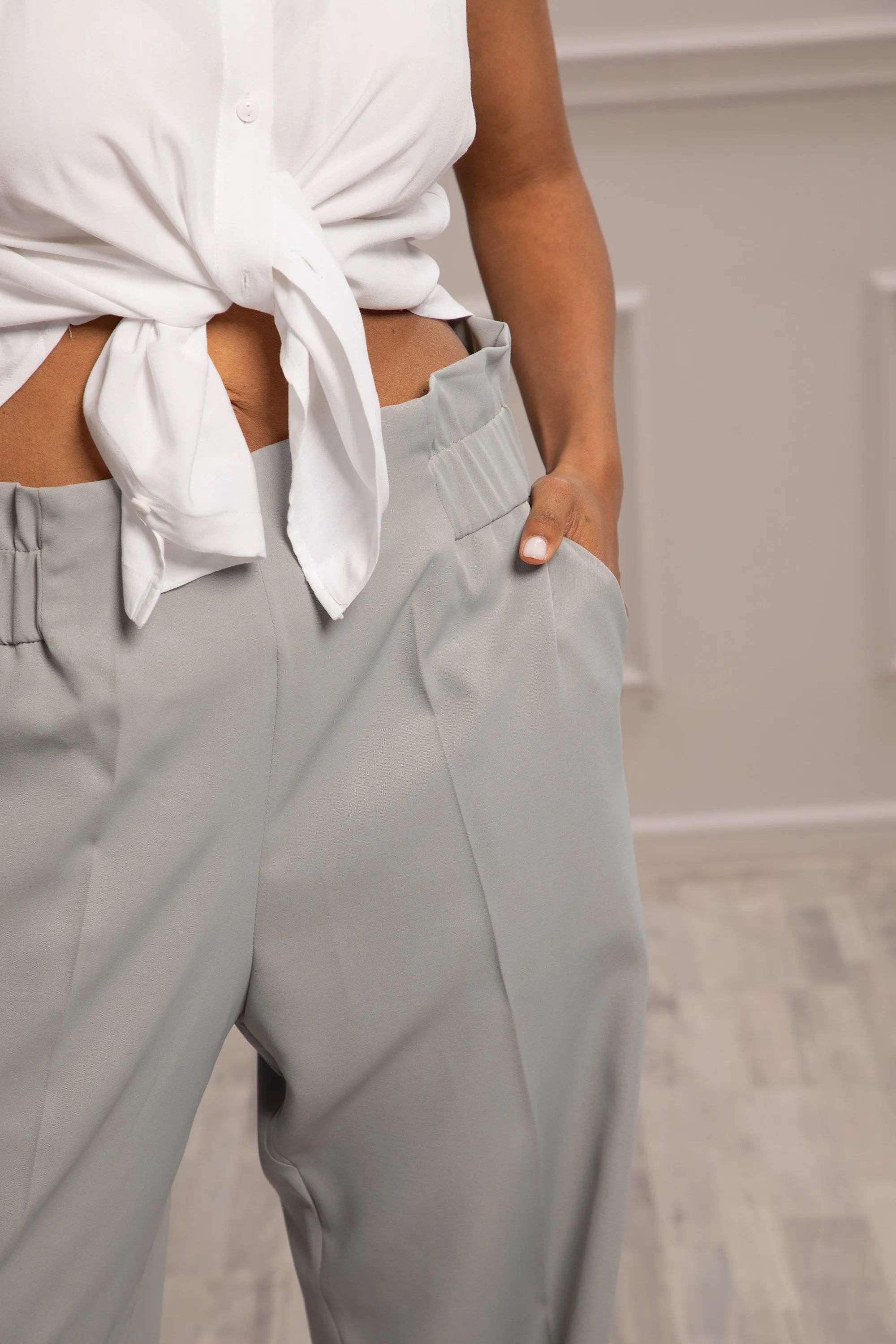 STRAIGHT ELASTICATED PANTS