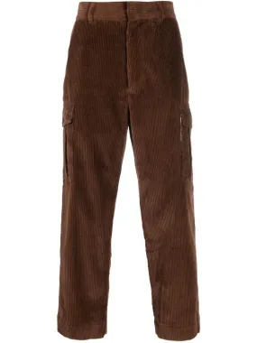 straight-leg corduroy cotton trousers