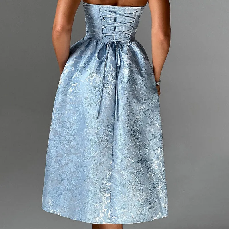 Tara Strapless Backless Sexy Midi Dress