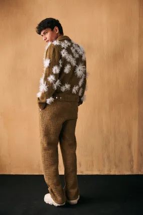 Textured lounge pants- Olive