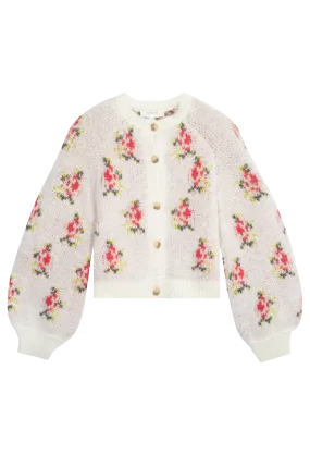 The Carousel Cardigan- White Heirloom