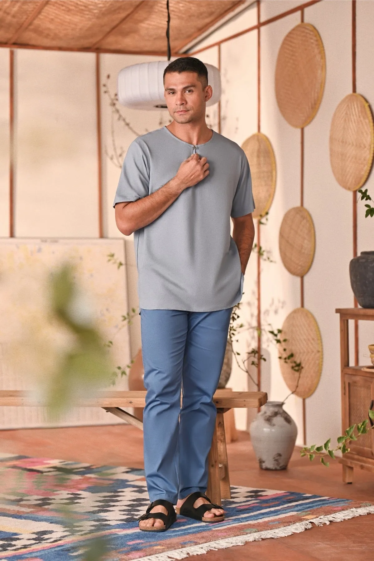 The Perfect Men Slim Fit Pants - Blue West