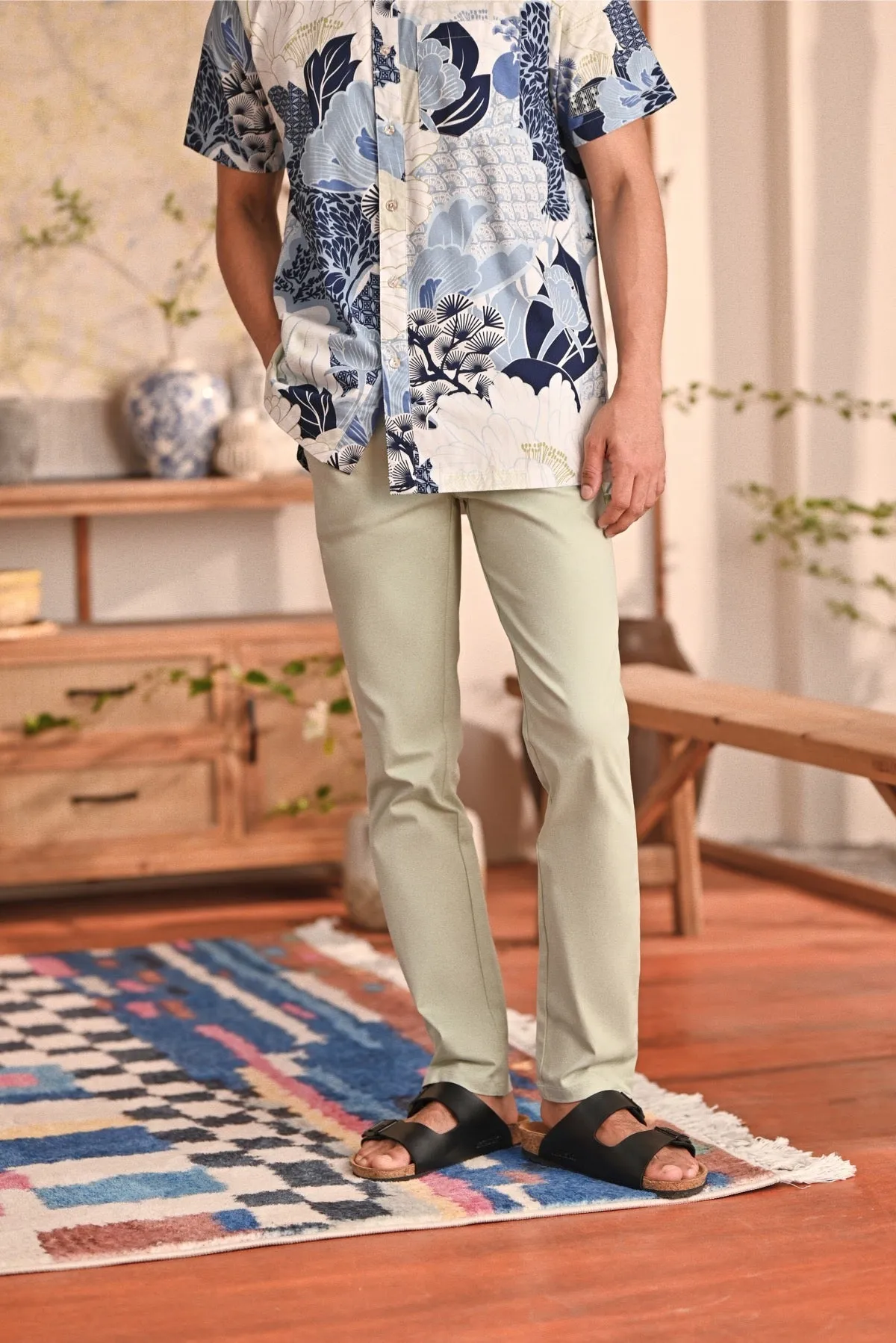 The Perfect Men Slim Fit Pants - Fog Green