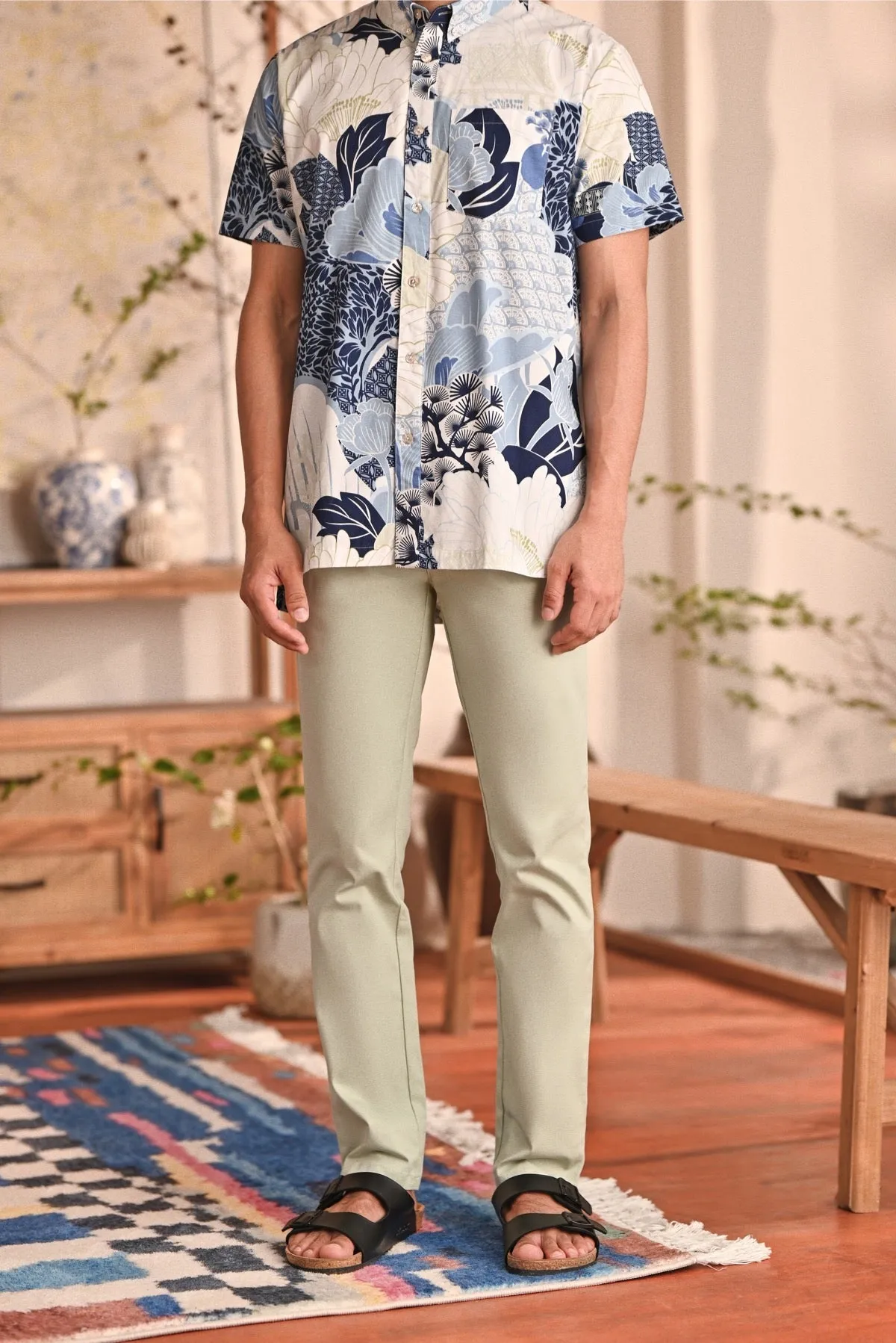 The Perfect Men Slim Fit Pants - Fog Green