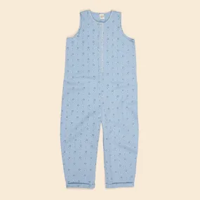 Tina Overall in Folk Floral Blue Mist