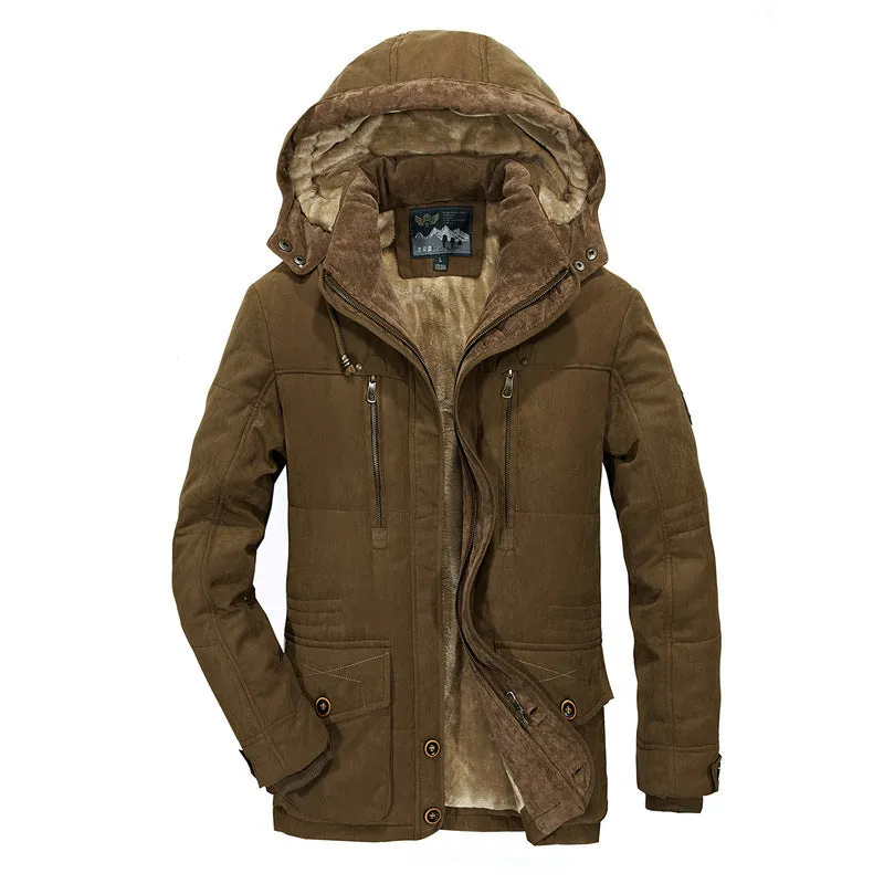 Tommy™ kaki met revers winddichte Parka winterjas