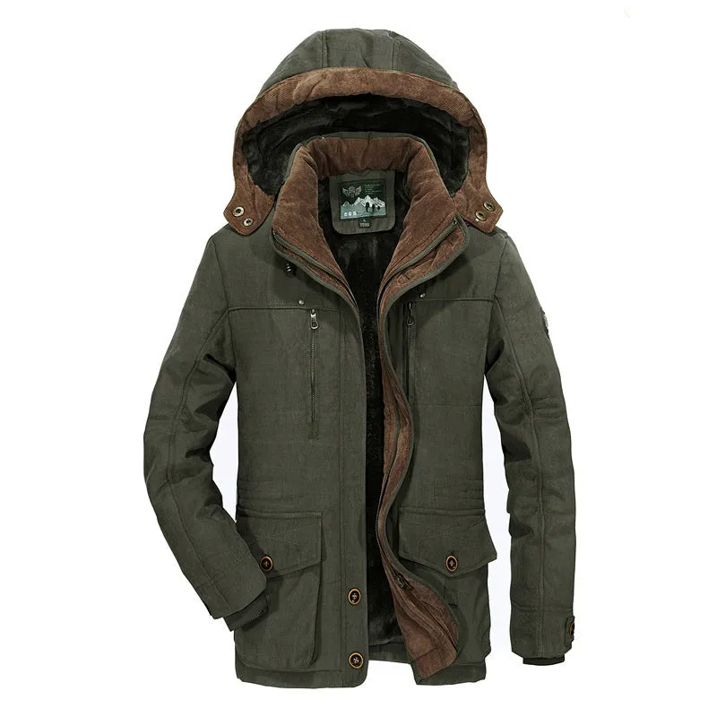 Tommy™ kaki met revers winddichte Parka winterjas