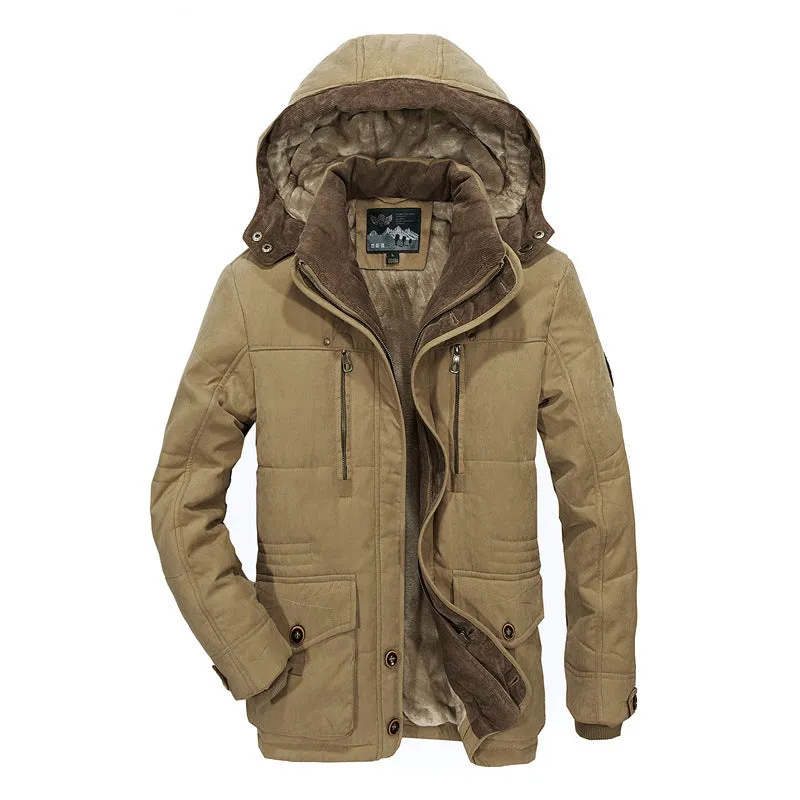 Tommy™ kaki met revers winddichte Parka winterjas