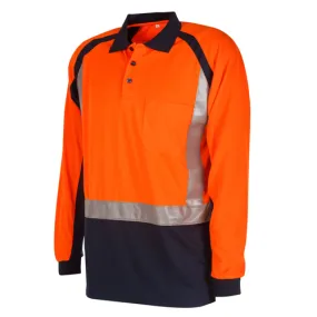 Tuffviz | Long Sleeve Two Tone Polo