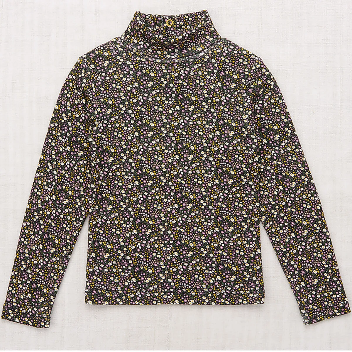Turtleneck in Carbon / Periwinkle Mini Floral by Misha & Puff