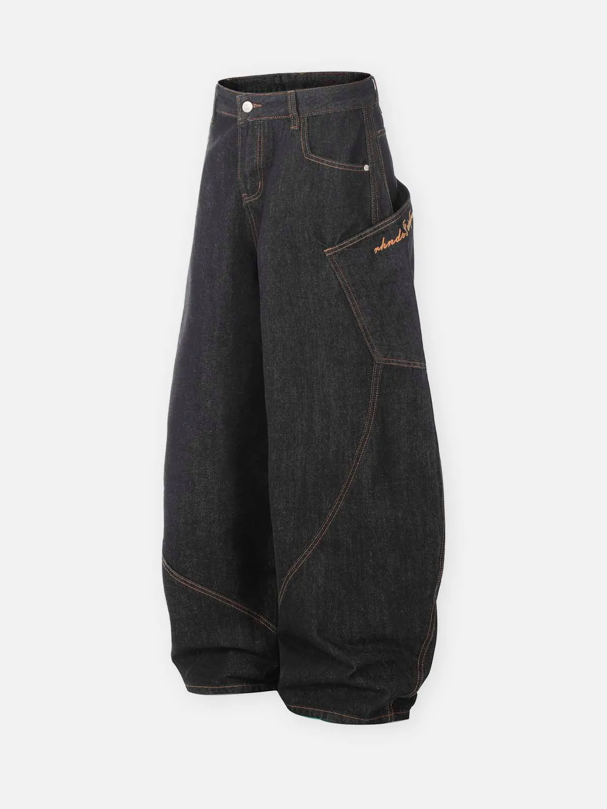 Vintage Deconstructed Big Pocket Jeans