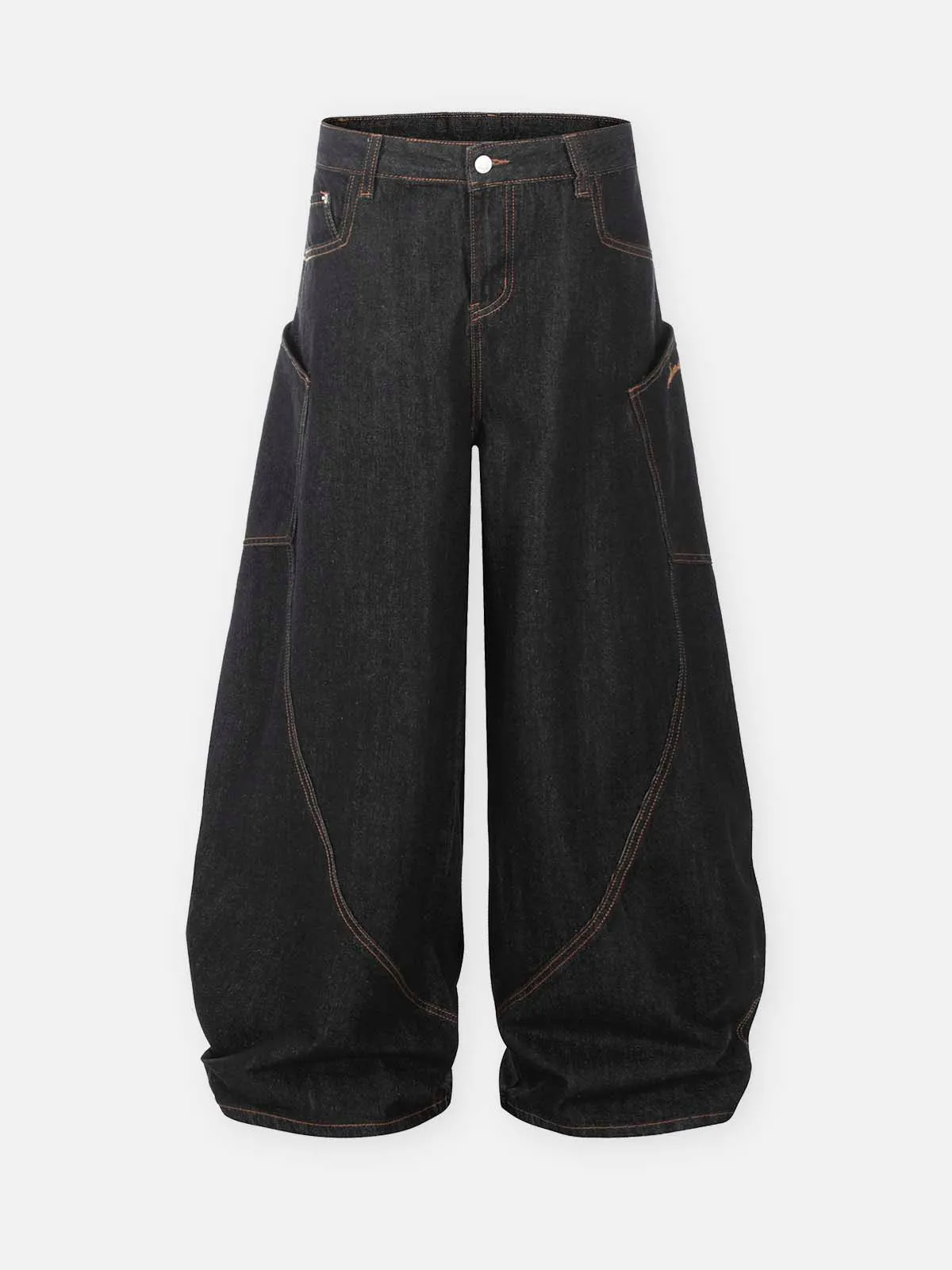 Vintage Deconstructed Big Pocket Jeans