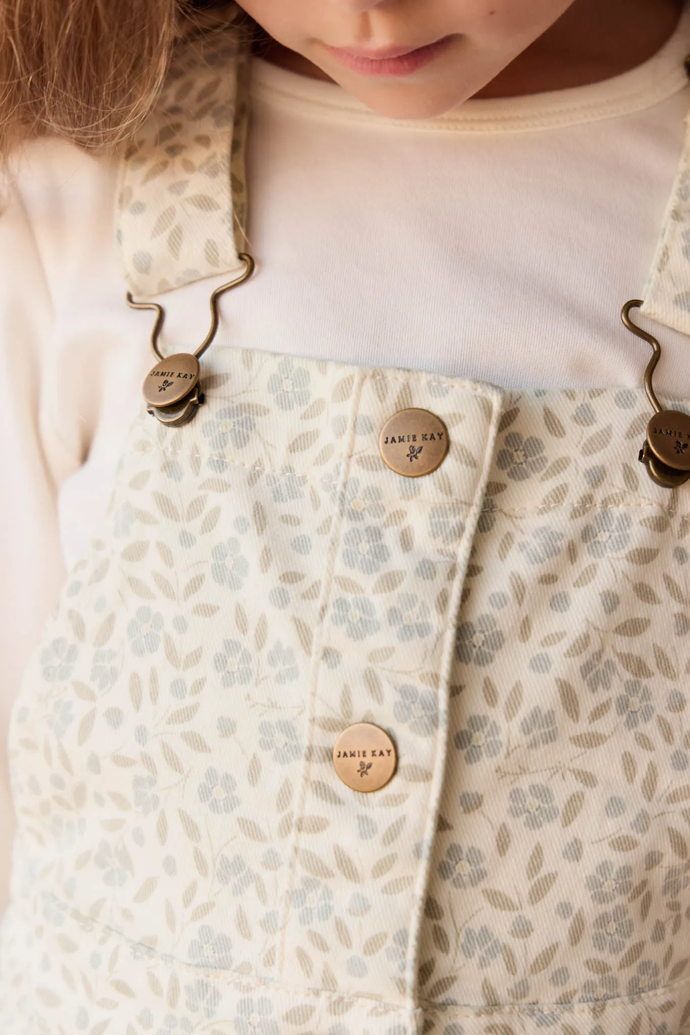 Vintage Overall Dress - Elodie Whisper White