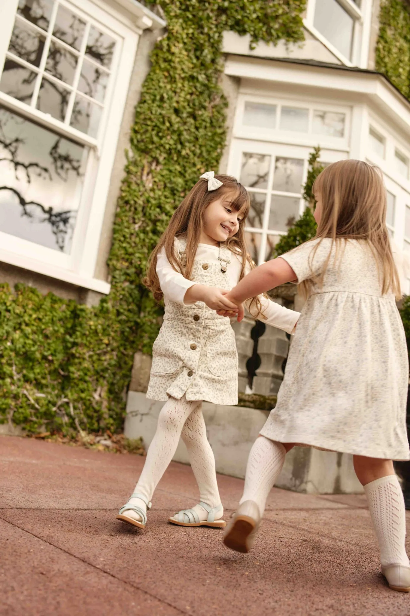 Vintage Overall Dress - Elodie Whisper White