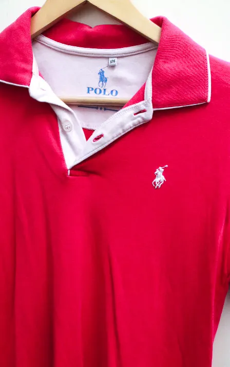 Vintage pink polo ralph lauren medium regular fit polo shirt