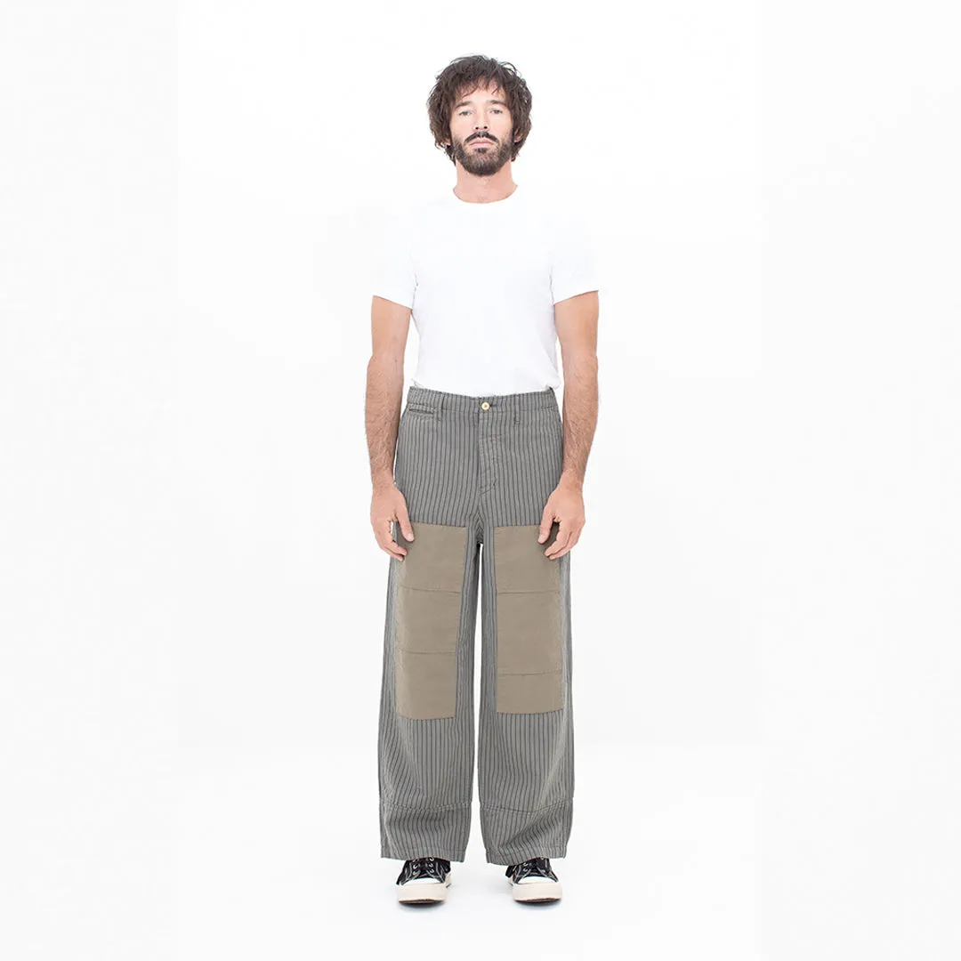 Visvim EX Wide Chino Pants Stripes Navy