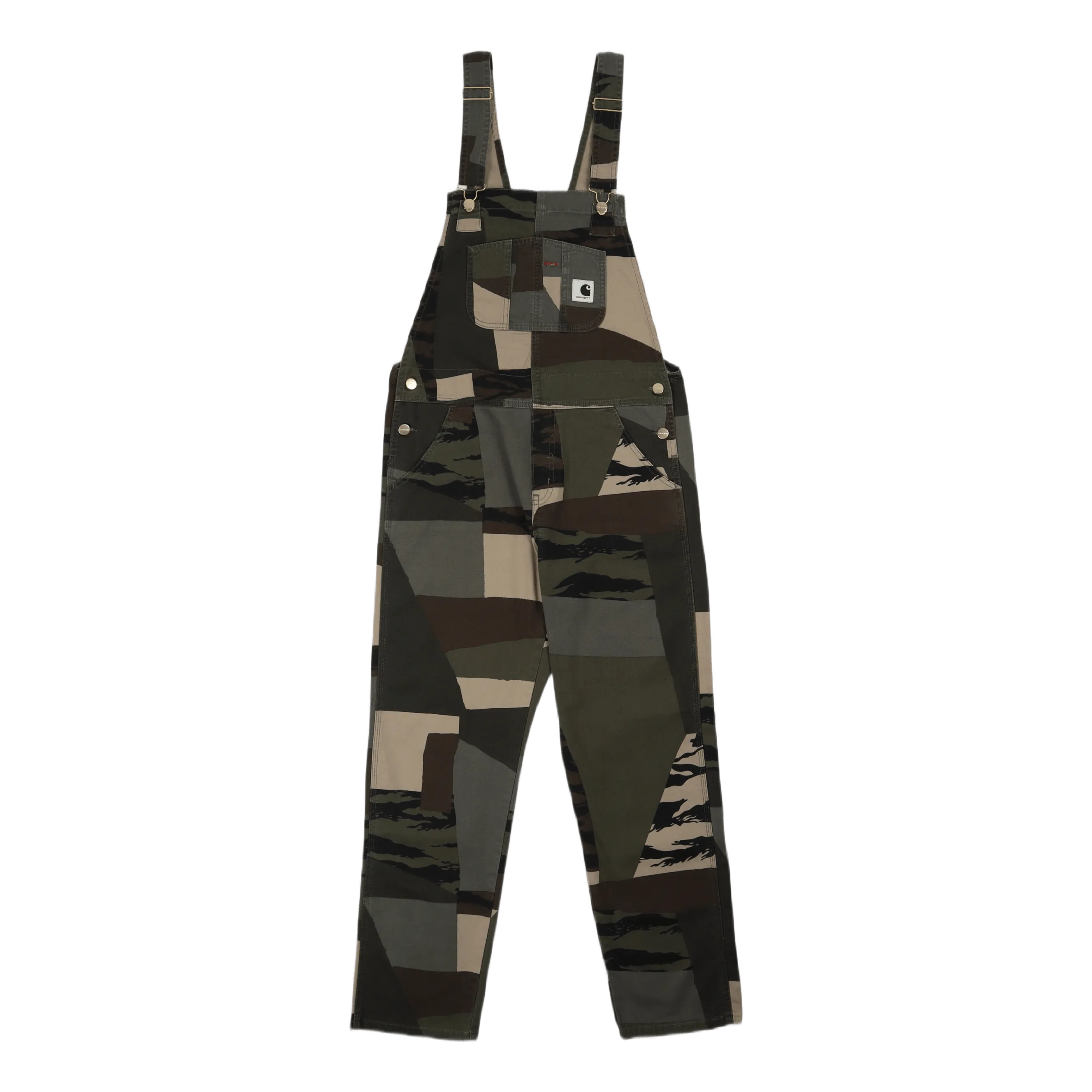 W' Bib Overall Straight Camo Mend