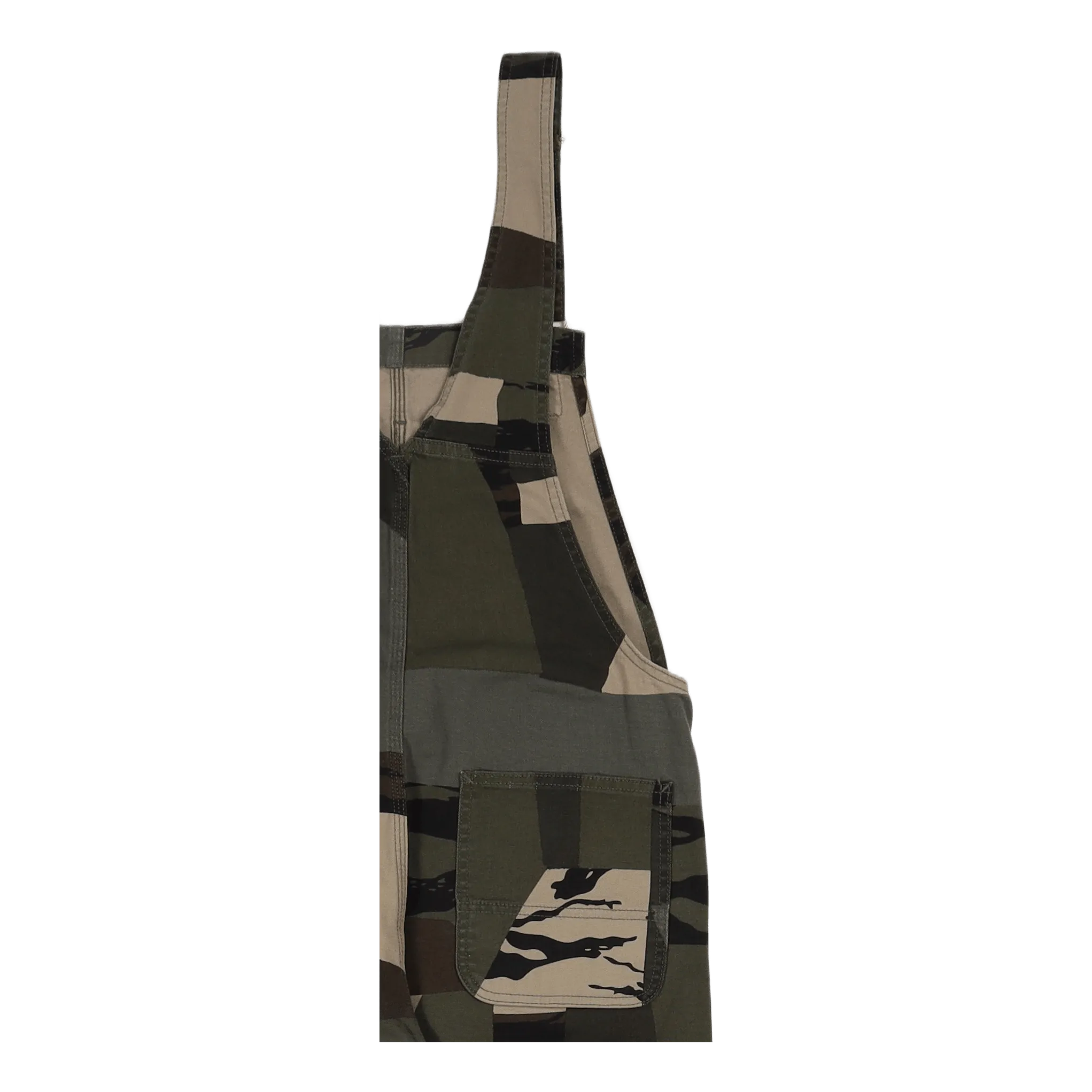 W' Bib Overall Straight Camo Mend