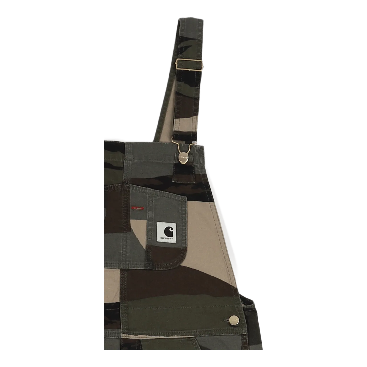 W' Bib Overall Straight Camo Mend