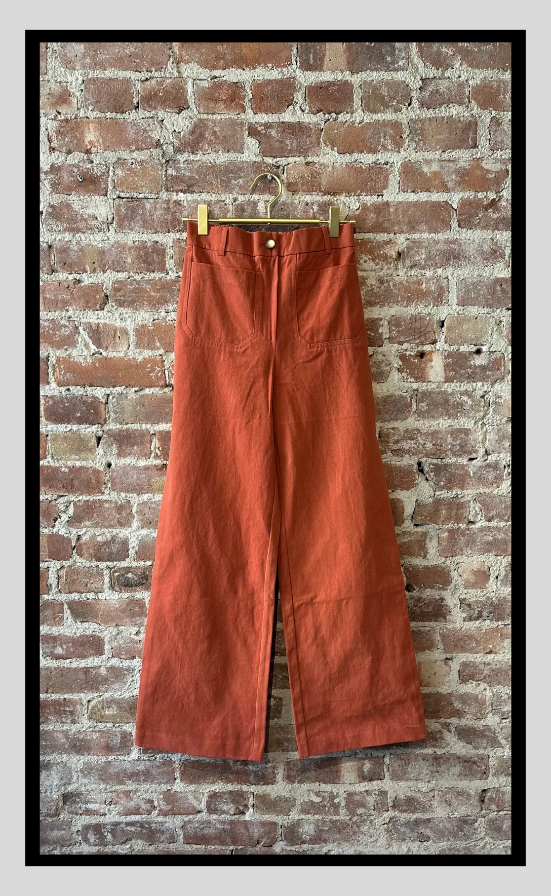 Wide-Leg Cotton Trousers