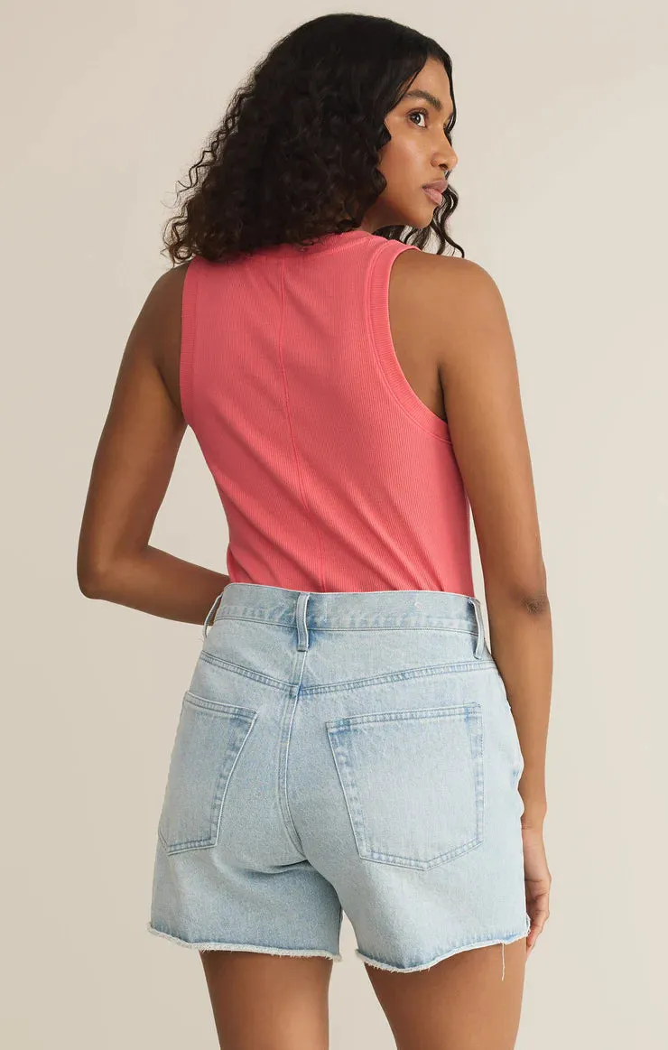 Z SUPPLY SIRENA RIB TANK -  SUNSET PINK