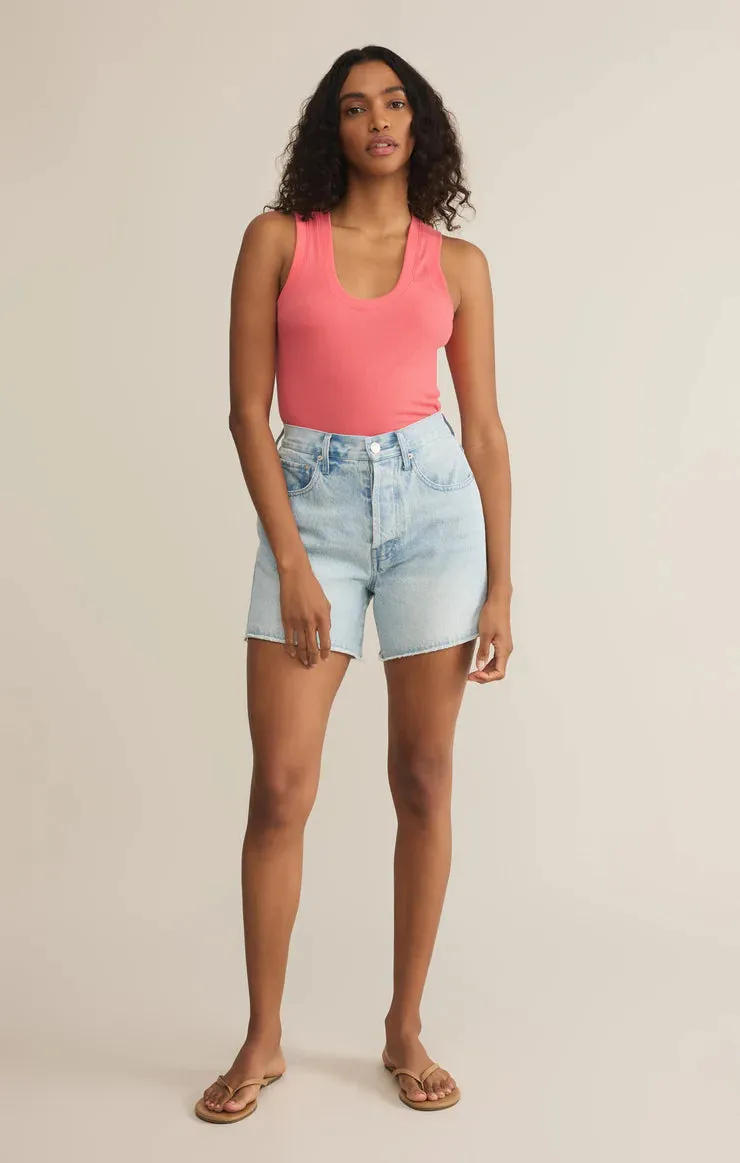 Z SUPPLY SIRENA RIB TANK -  SUNSET PINK