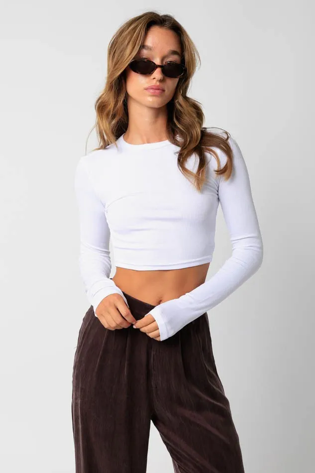 Zeva Long Sleeve Crop Top